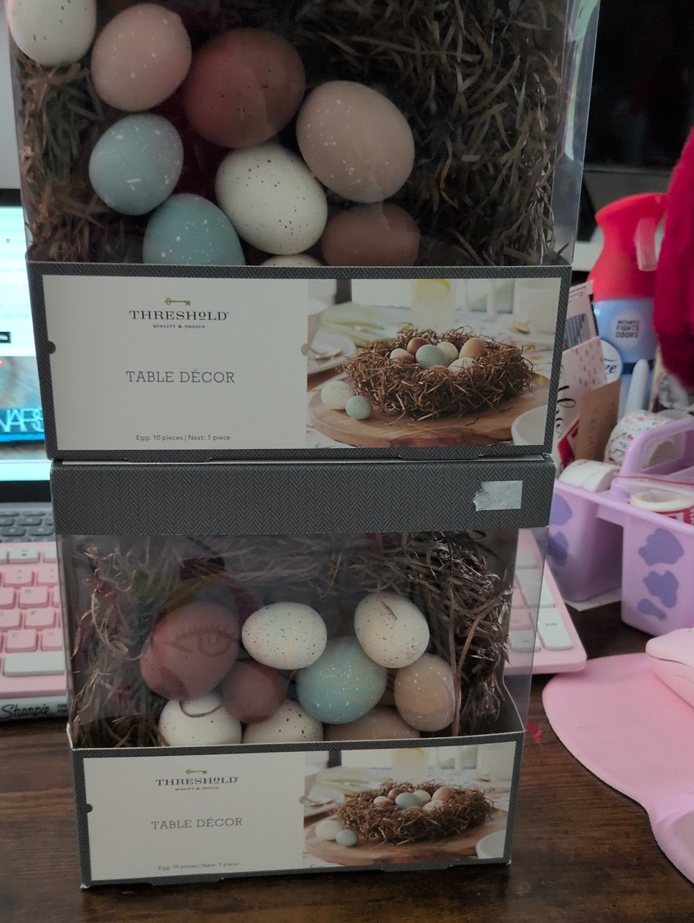 Threshold Decorative Speckled Eggs - Blue, Cream, White, Tan, Pink 2 Boxes